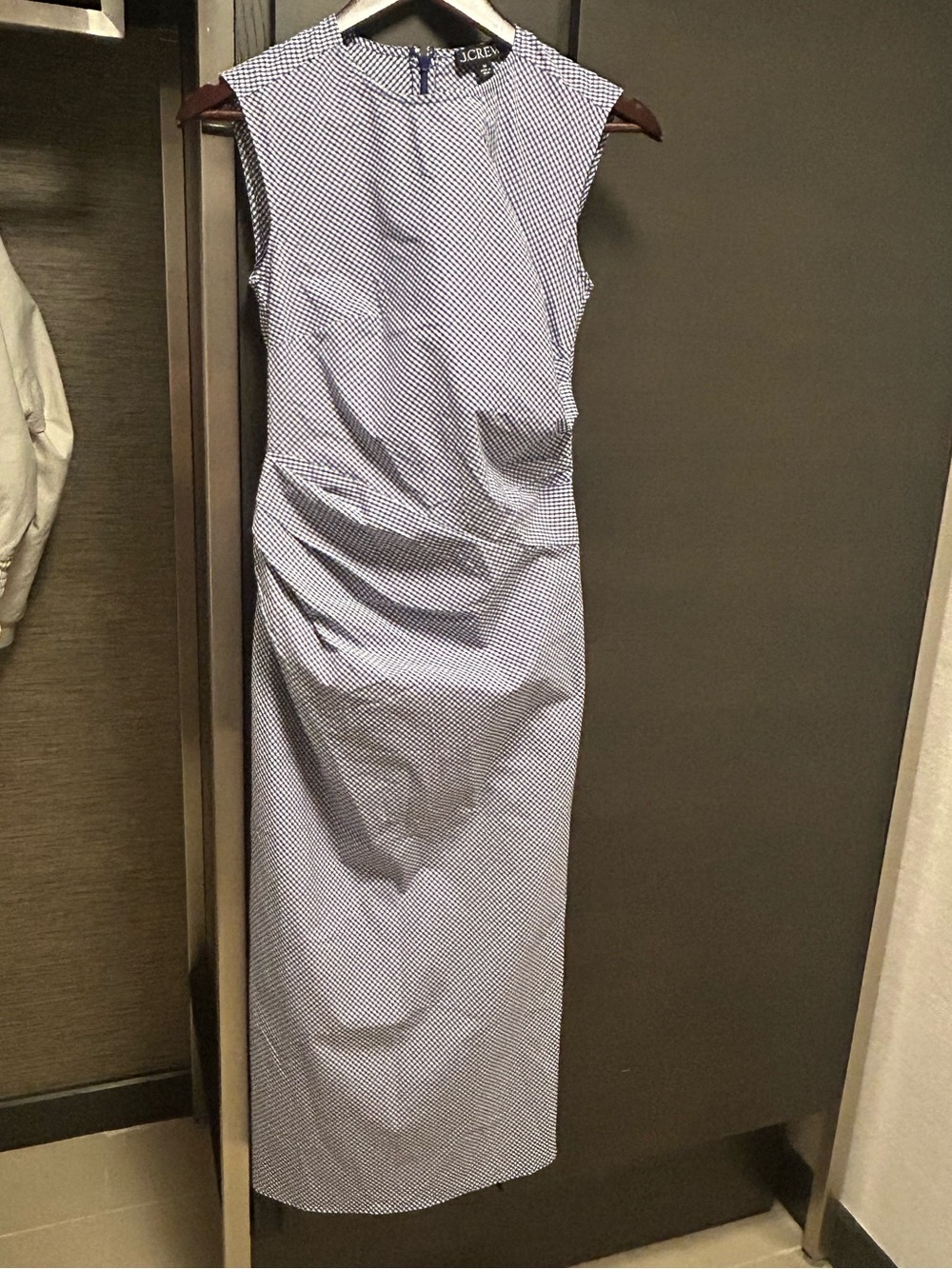 NWT Jcrew ruched midi dress in gingham cotton - Picture 5 of 8